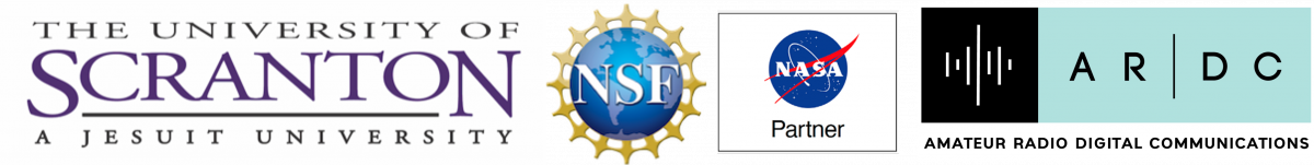 University of Scranton, NSF, NASA Partner, and ARDC Logos