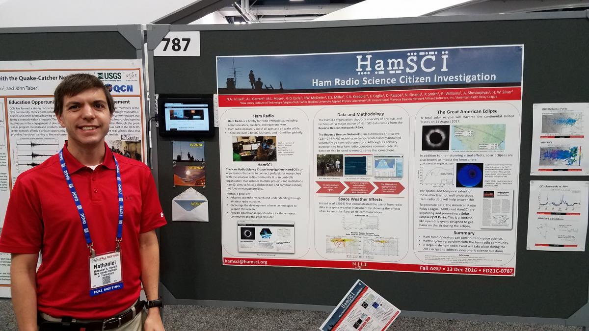 Nathaniel Frissell, W2NAF at the HamSCI Poster