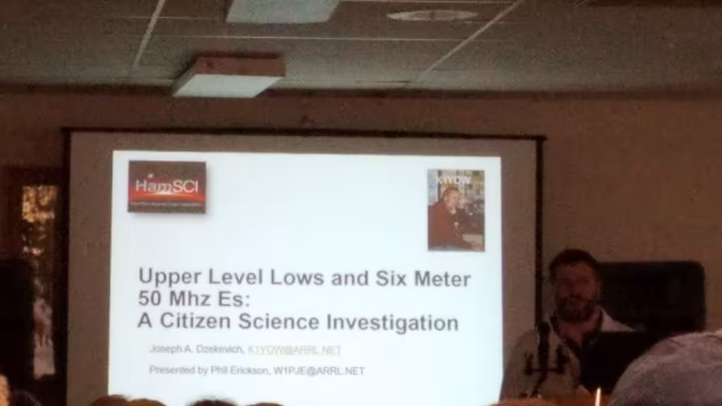 Phil Erickson W1PJE present's Joeseph Dzekevich K1YOW's work "Upper Level Lows and Six Meter 50 MHz Es"