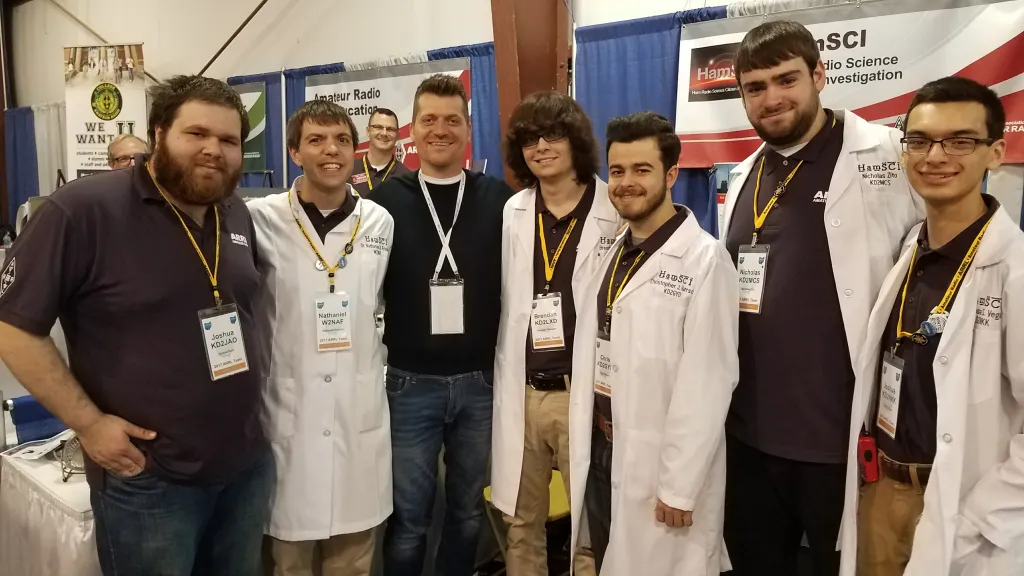 Josh Katz KD2JAO, Nathaniel Frissell W2NAF, Rok Mear (Red Pitaya CEO), Brendan Keogan KD2LXD, Chris Harrsch KD2GYD, Nick Zito KD2MCS, and Josh Vega KD2NKK