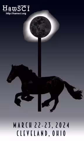 HamSCI Workshop Logo image of a carousel horse and an eclipse