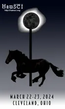 HamSCI Workshop Logo image of a carousel horse and an eclipse